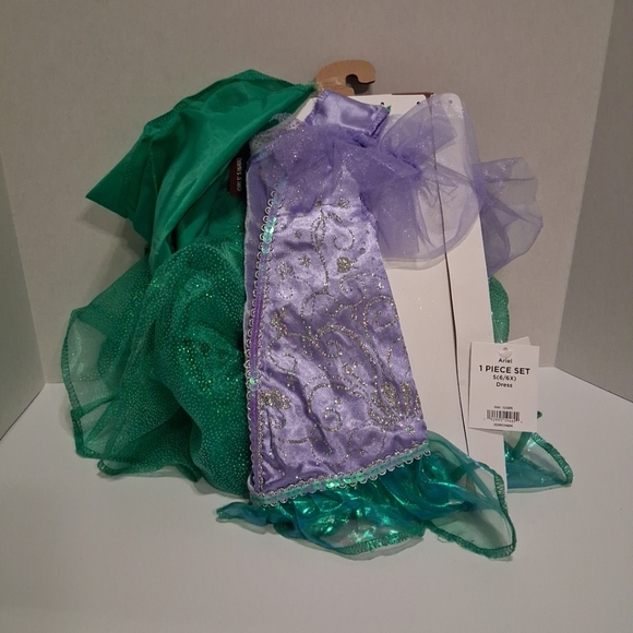 Disney The Little Mermaid Ariel Girls Exclusive Costume Dress Size Small (6/6X) - Picture 7 of 8